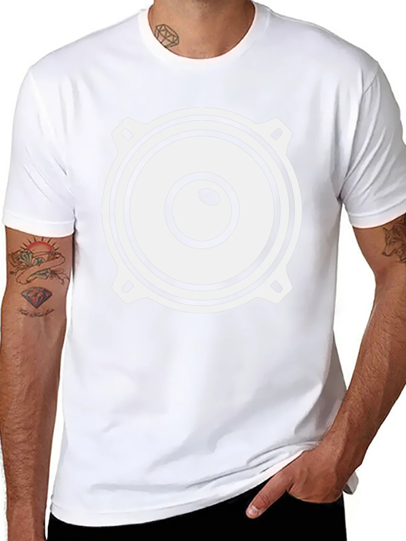 Speaker Graphic Black T-Shirt - Sound System Tee