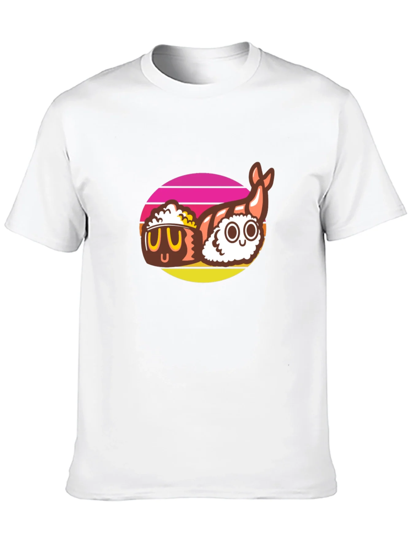 Sushi Graphic Tee - Black Cotton T-Shirt