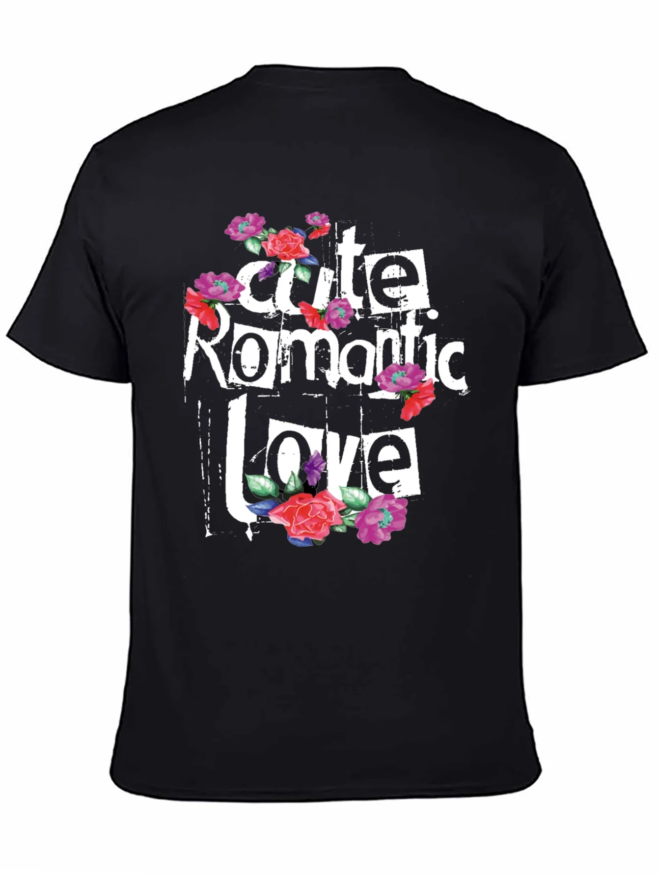 Cute Romantic Love Floral Graphic T-Shirt
