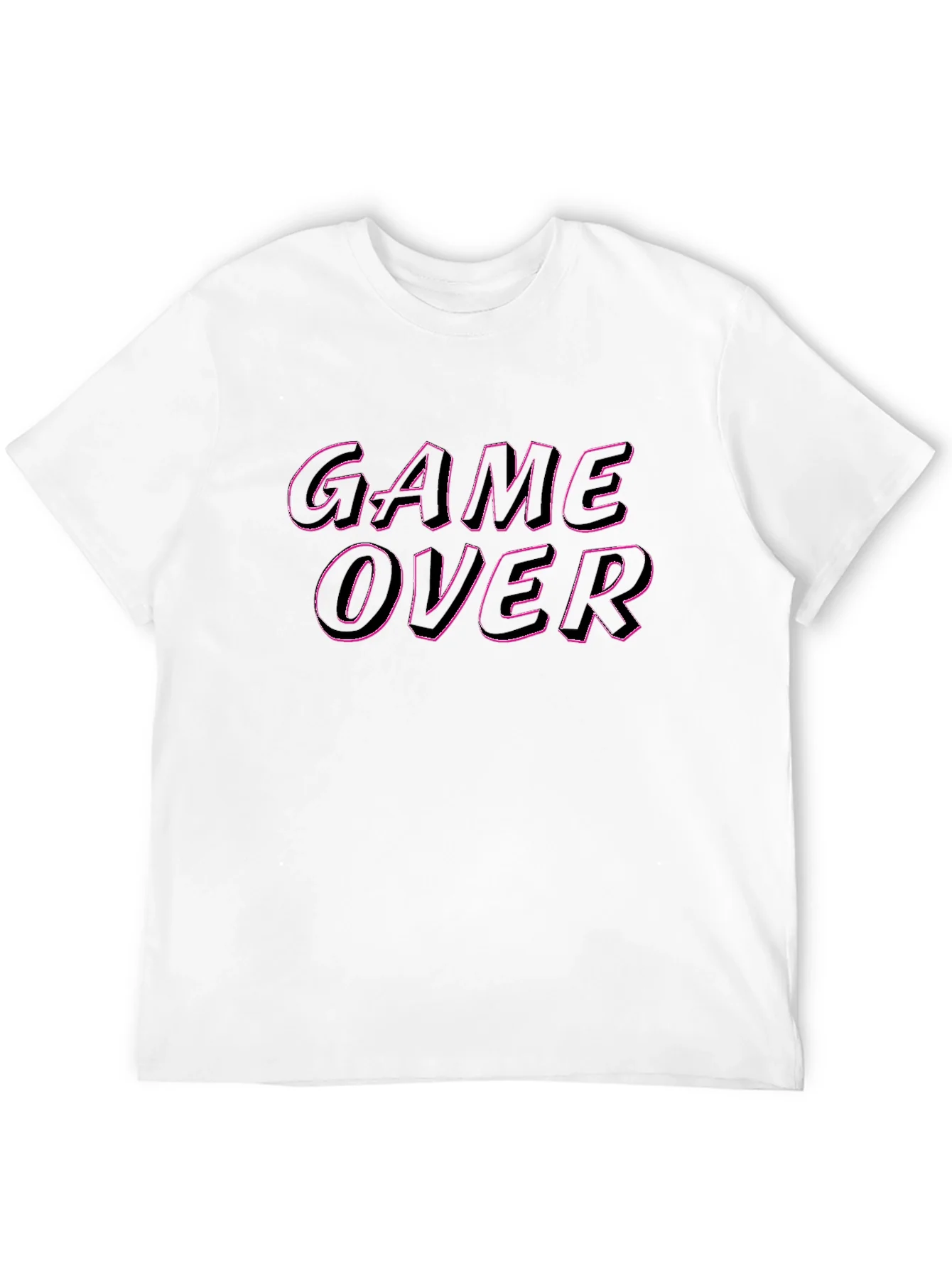 Game Over Graphic Tee - Black Casual T-Shirt