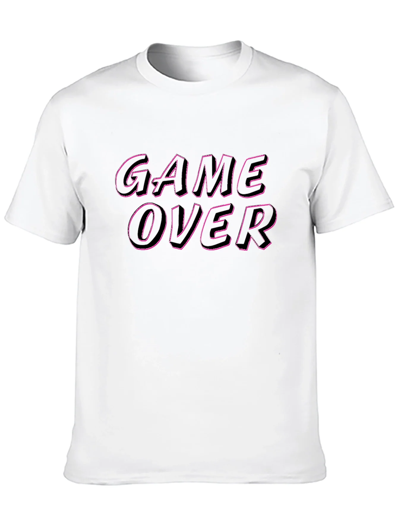 Game Over Graphic Tee - Black Casual T-Shirt