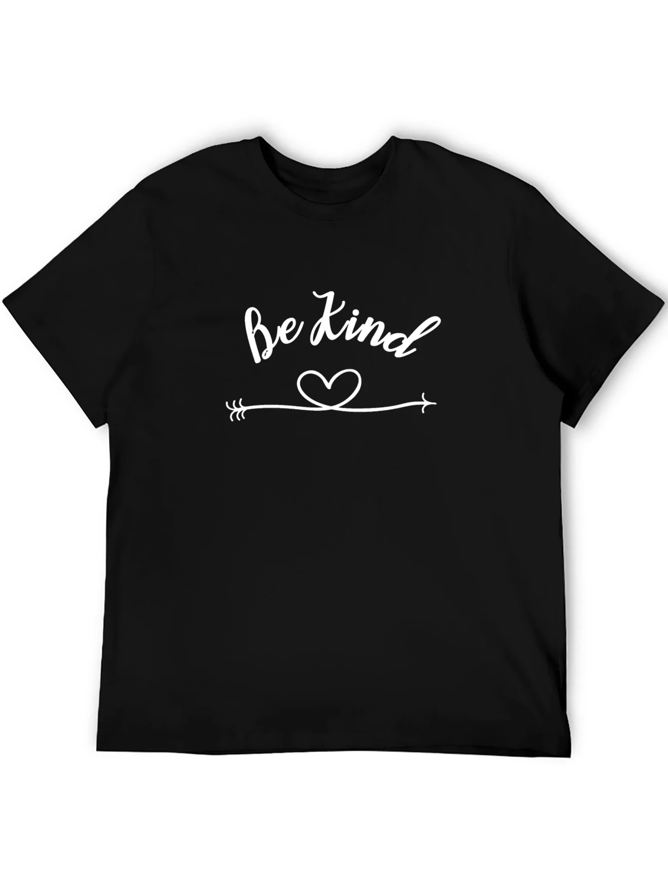 Be Kind Heart Arrow T-Shirt - Black Casual Tee