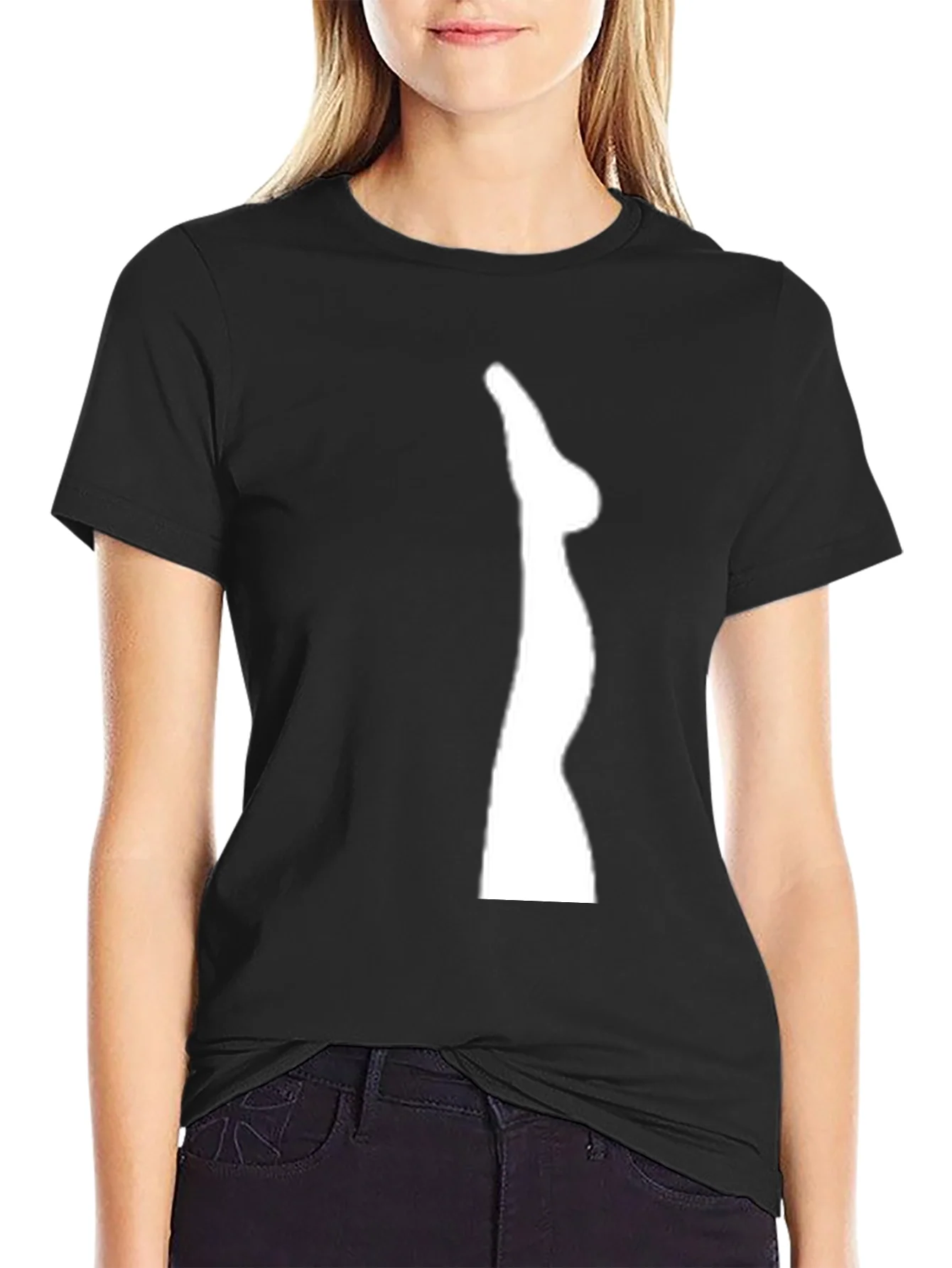 Mens Black T-Shirt with Leg Graphic