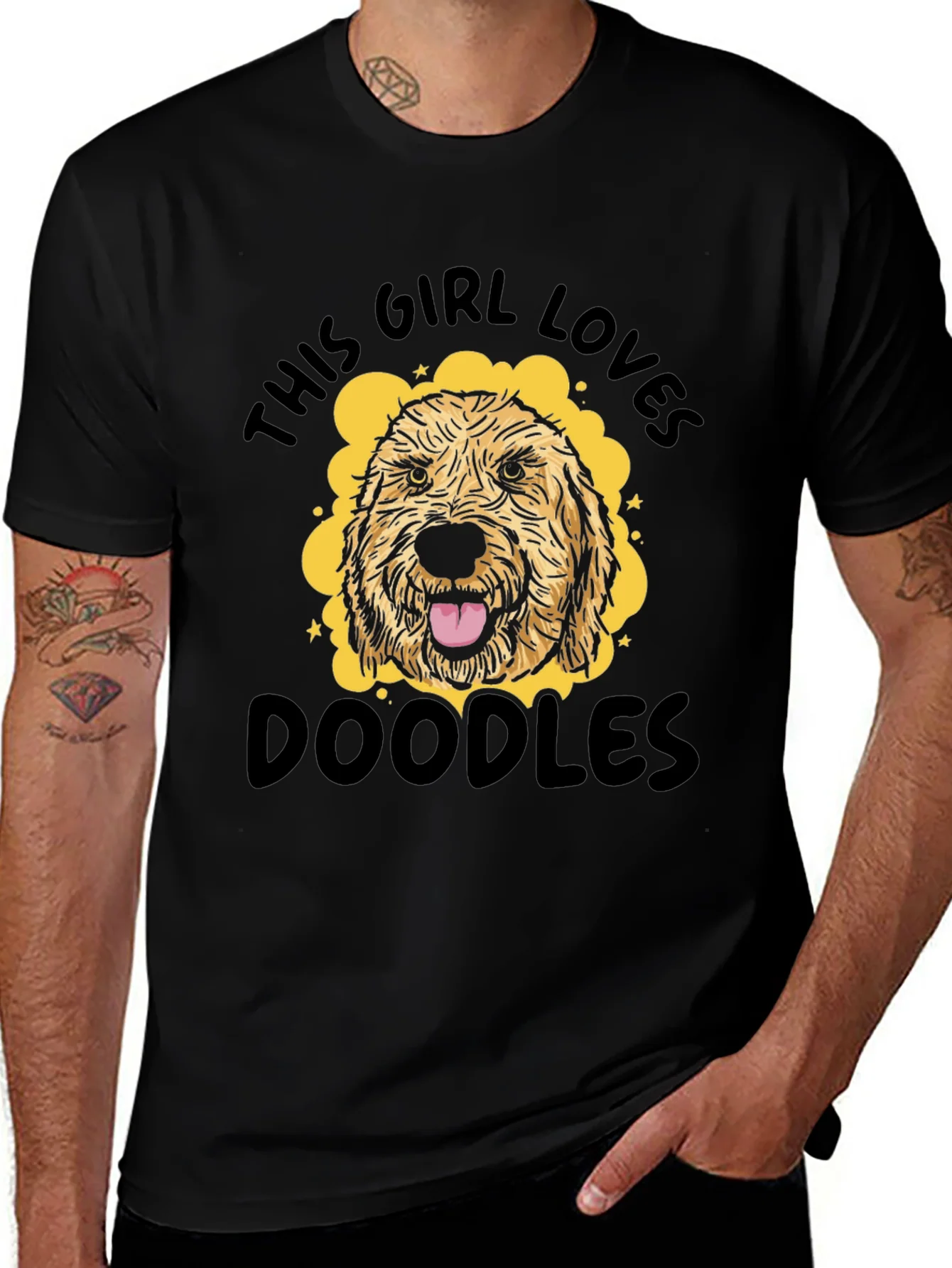 This Girl Loves Doodles T-Shirt Cute Dog Tee