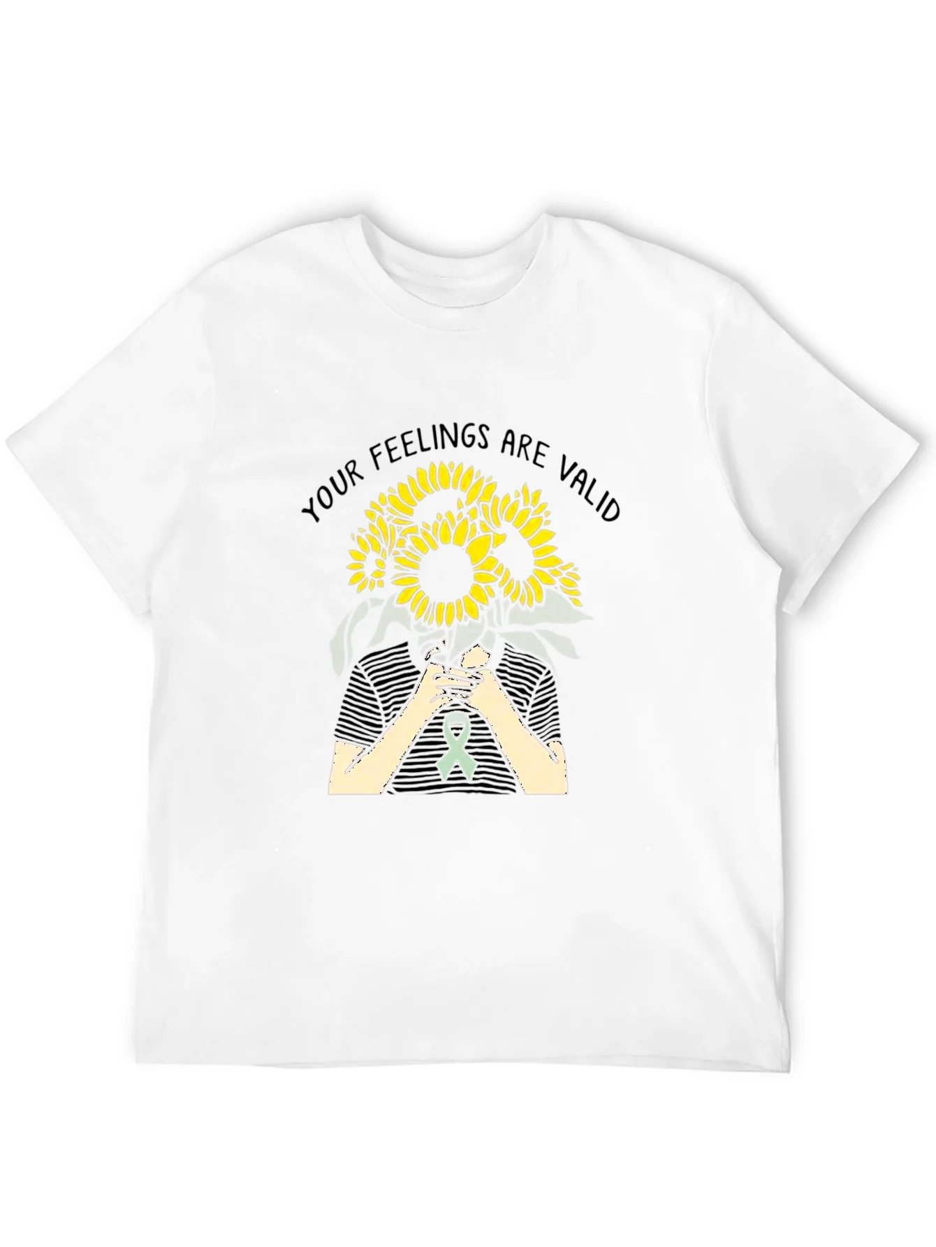 Feelings Are Valid Sunflower Graphic Tee
