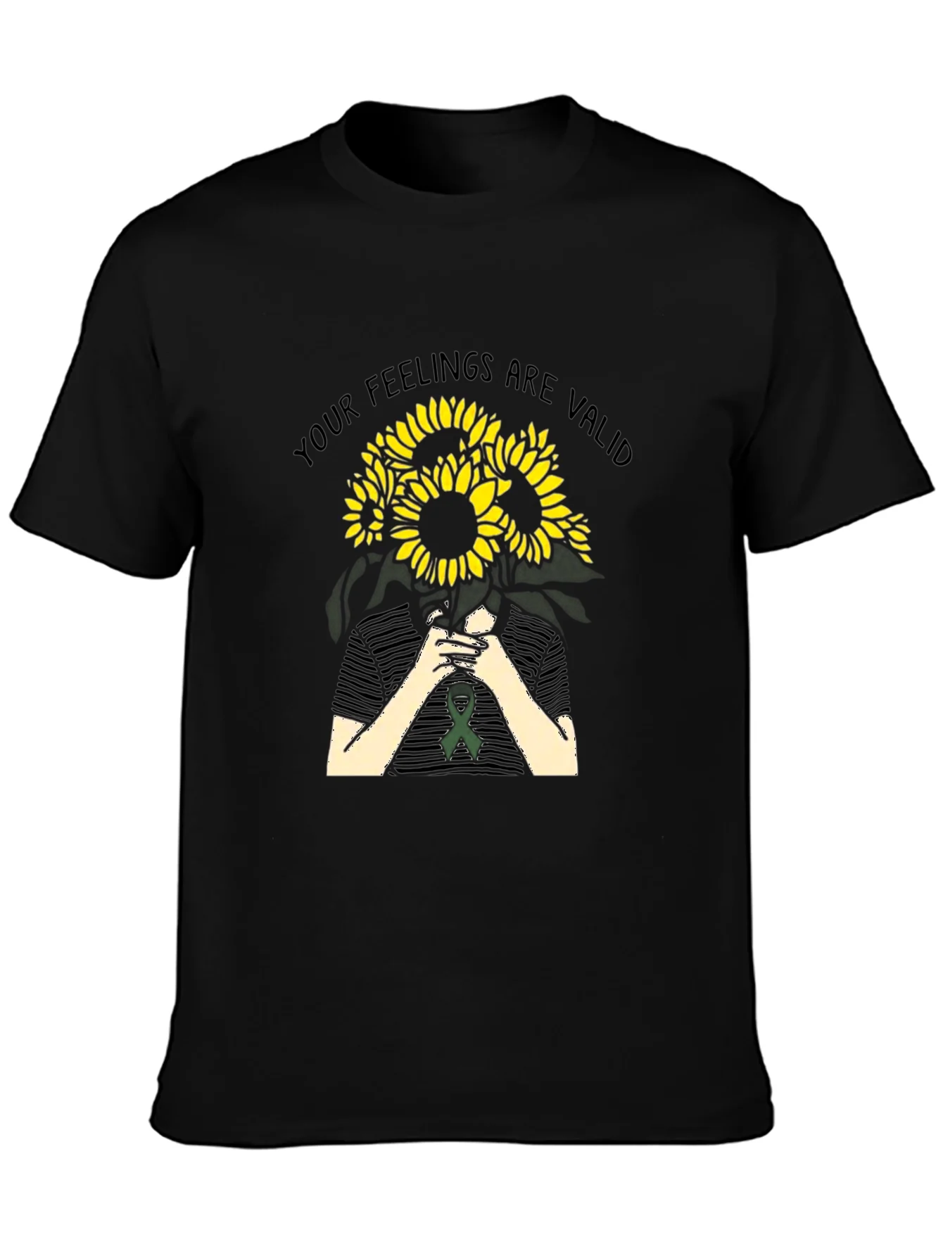 Feelings Are Valid Sunflower Graphic Tee