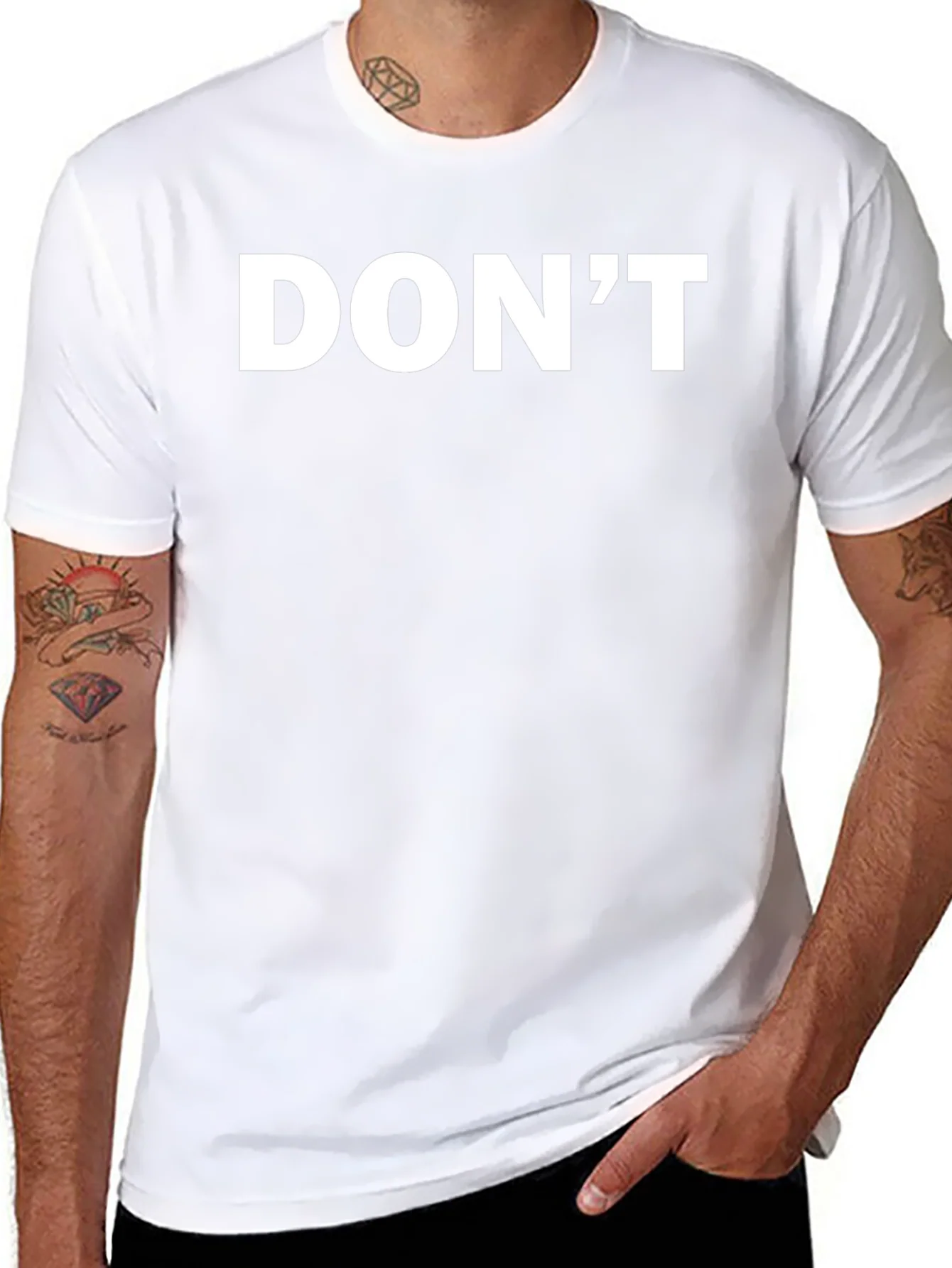 Mens Black T-Shirt - Dont Slogan