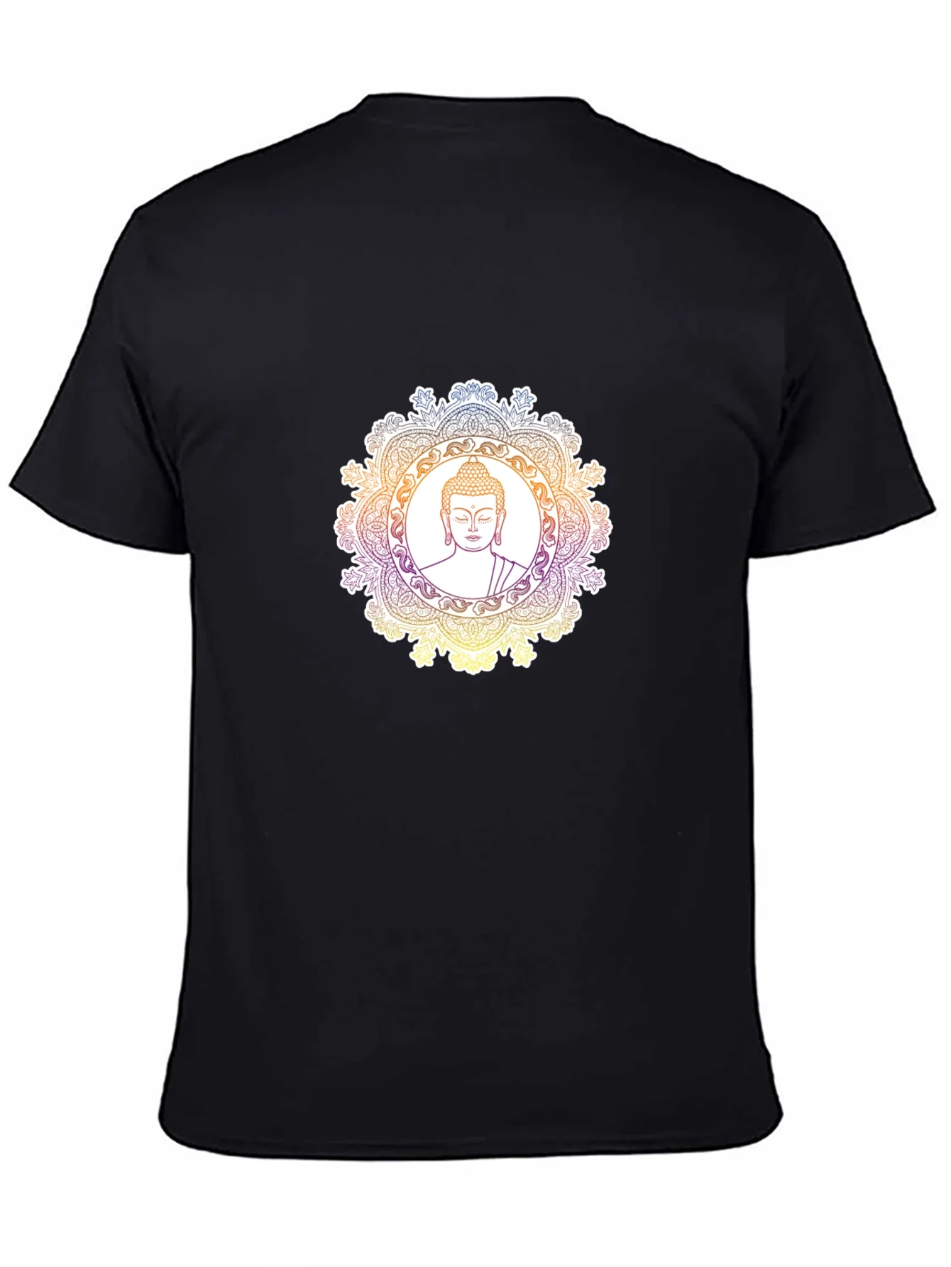 Buddha Mandala Graphic T-Shirt - Black