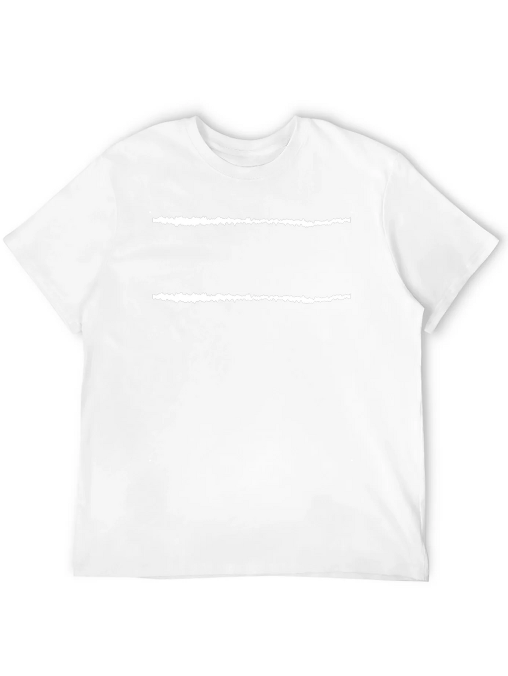Mens Black T-Shirt with White Line Design