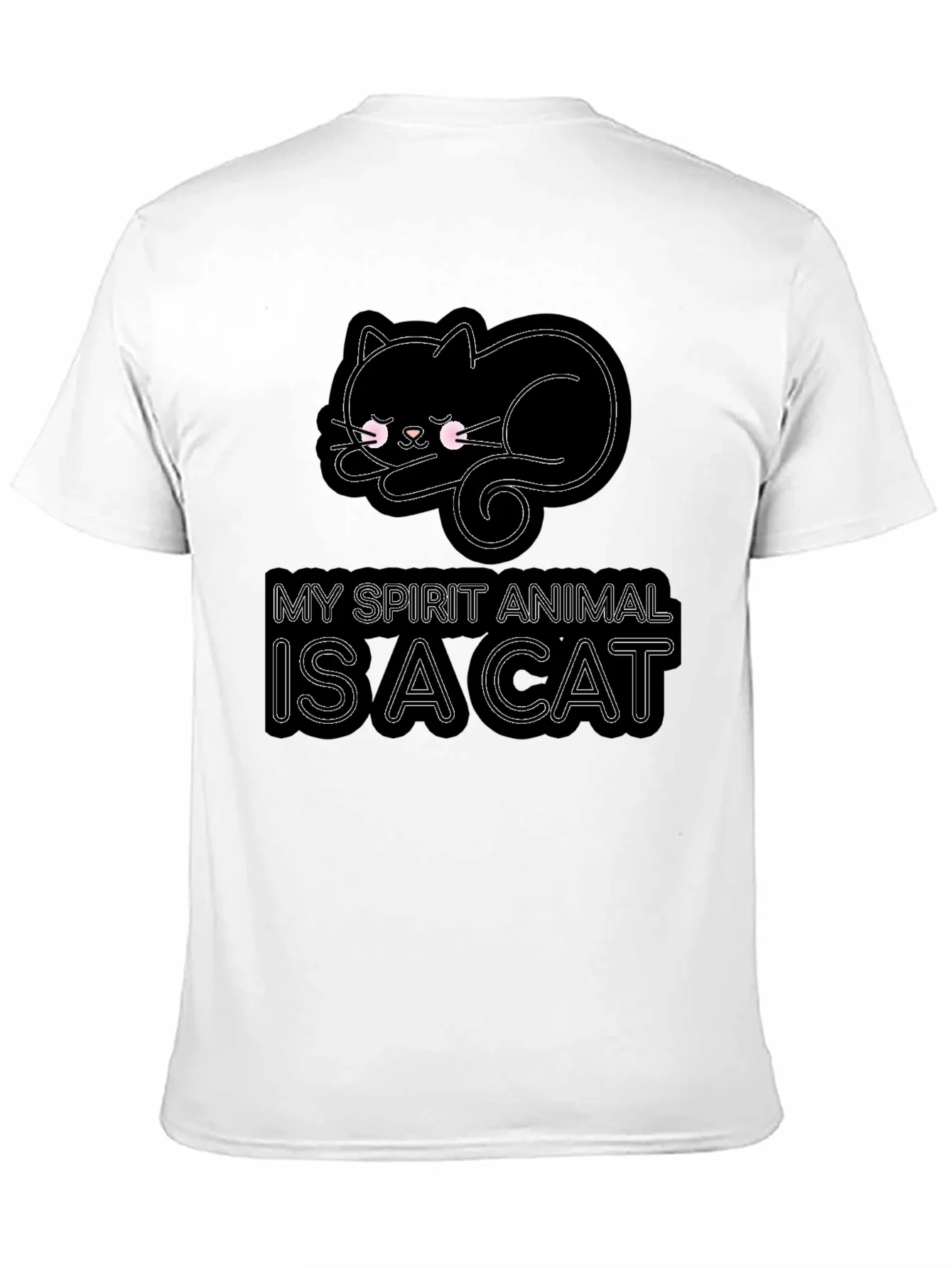 My Spirit Animal is a Cat T-Shirt - Black