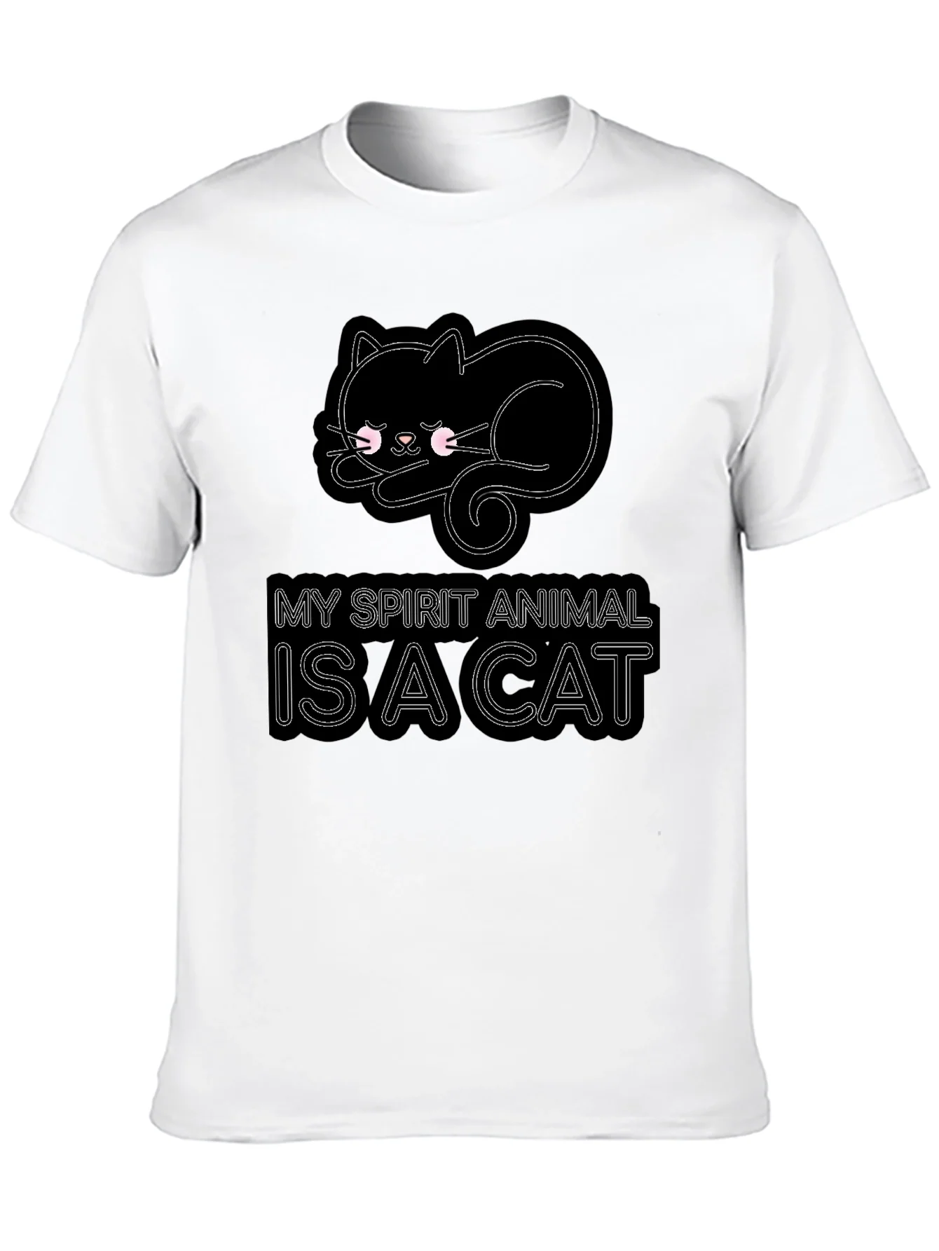 My Spirit Animal is a Cat T-Shirt - Black