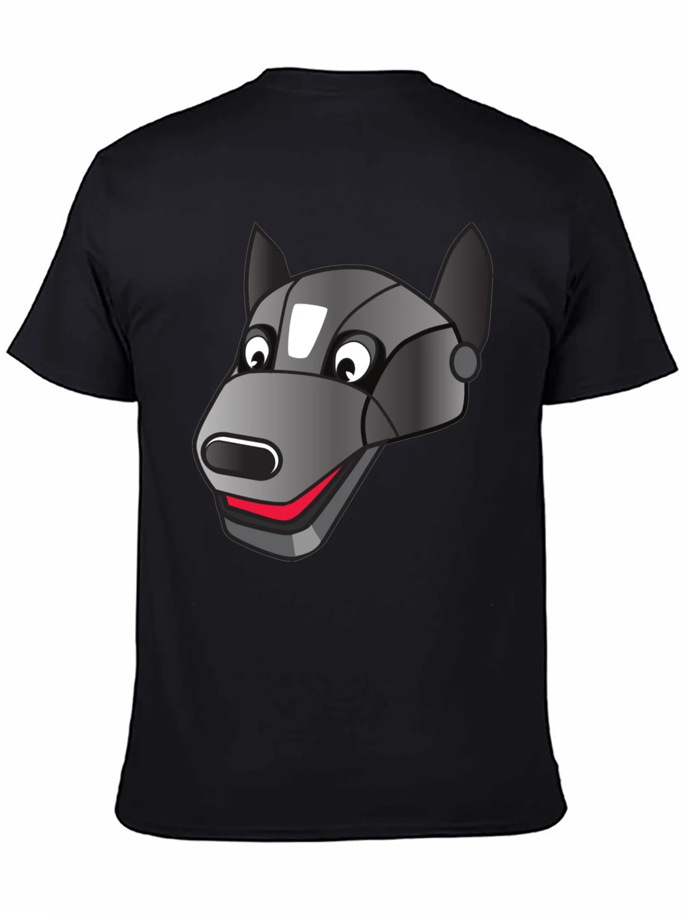 Robotic Dog Graphic T-Shirt - Black