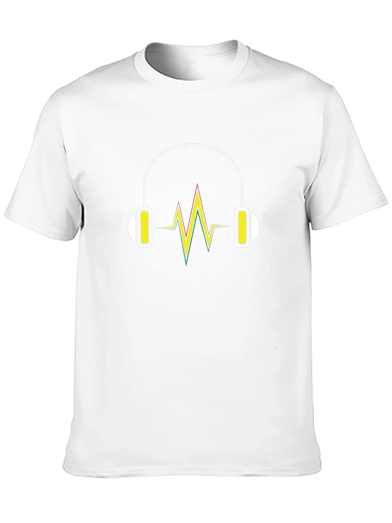 Headphone Vibe Tee - Black Cotton Comfort